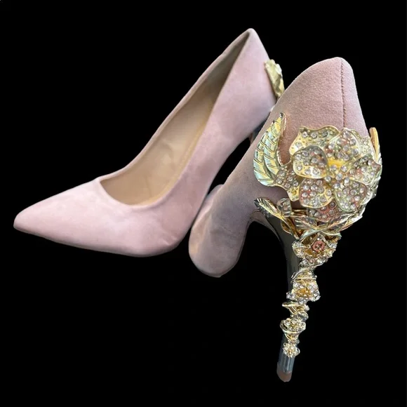 slim fit dress slacks Andanines Blush Pink Leather Ballet Flats Shoes US 11 (EU 29) / Blush main image 0